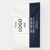 ロゴミニマリストプロフェッショナルビジネスバナー 横断幕 (縦)