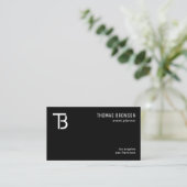 ロゴミニマルが白色で表示されカスタムる色 名刺 (スタンド正面)