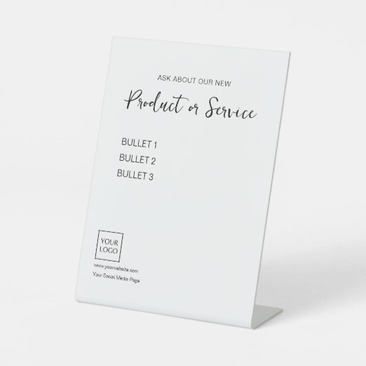 ロゴミニマルの名刺 台座サイン (正面)