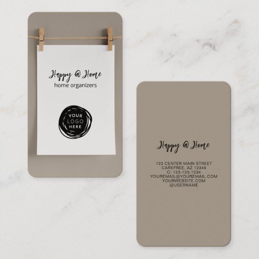 ロゴミニマルの追加団体や組織 名刺 (正面/裏面)