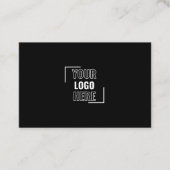 ロゴミニマルはこちら白黒QRコード 名刺 (正面)