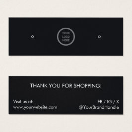 ロゴミニマルブランドブラックイヤリングジュエリーディスプレイ