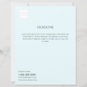 ロゴミニマルブルー淡い色のビジネスマーケティングチラシ (正面)