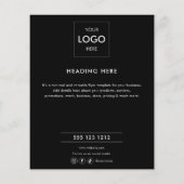 ロゴミニマルマーケティングブラック チラシ (裏面)