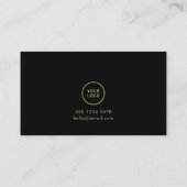 ロゴミニマルモノクエレガントロ名刺 名刺 (裏面)