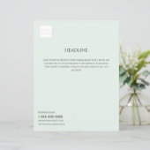 ロゴミニマルライトグリーンマーケティングチラシ (スタンド正面)