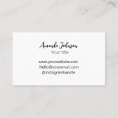 ロゴミニマル付きQRコードオンラインビジネスカード 名刺 (裏面)