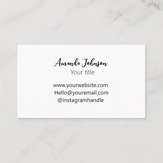 ロゴミニマル付きQRコードオンラインビジネスカード 名刺 (裏面)