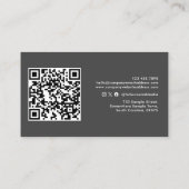 ロゴミニマル写真QRコード名刺 名刺 (裏面)