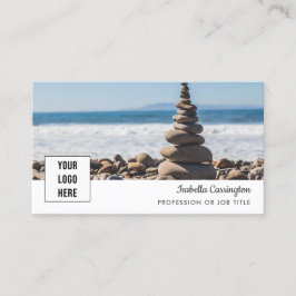 ロゴミニマル写真QRコード名刺 名刺