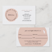 ロゴミニマル赤面サロン及びスパアポイントメントカード 予約カード (正面/裏面)