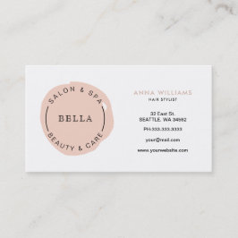 ロゴミニマル赤面サロン及びスパアポイントメントカード 予約カード