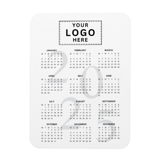 ロゴミニマル2025月カレンダー マグネット (縦)