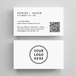 ロゴミニマルQRコードプロフェッショナル 名刺