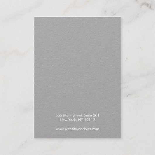 ロゴムーンフェイズイヤリングディスプレイグレークラフト 名刺 (裏面)