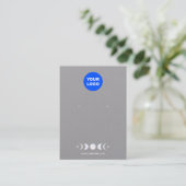 ロゴムーンフェイズイヤリングディスプレイグレークラフト 名刺 (スタンド正面)