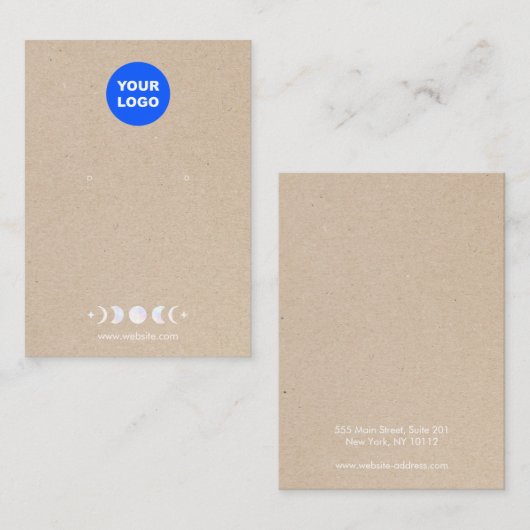 ロゴムーンフェイズイヤリングディスプレイタンクラフト 名刺 (正面/裏面)