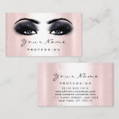 ロゴメイクアップアーティストプロフェッショナルネイビーブラックラッシュ 名刺 (正面/裏面)
