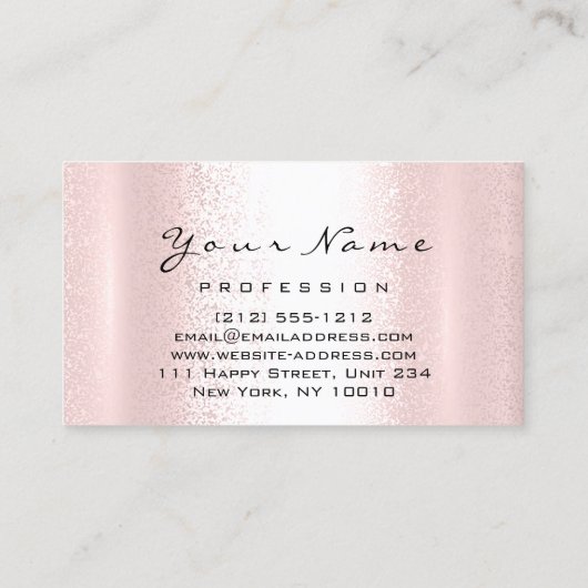 ロゴメイクアップアーティストプロフェッショナルリップキスグリッター 名刺