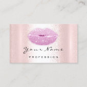 ロゴメイクアップアーティストプロフェッショナルリップキスグリッター 名刺