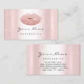 ロゴメイクアップアーティストプロフェッショナルリップキス赤面 名刺 (正面/裏面)