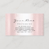 ロゴメイクアップアーティストプロフェッショナルリップキス赤面 名刺 (裏面)