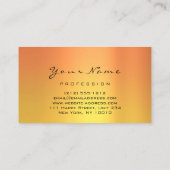 ロゴメイクアップアーティストヘア爪、 ネイルイエローオレンジ 名刺 (裏面)
