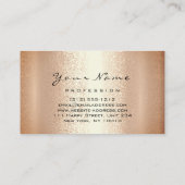 ロゴメイクアップアーティストヘア爪、 ネイルサンゴバラ金ゴールドVIP 名刺 (裏面)