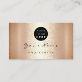 ロゴメイクアップアーティストヘア爪、 ネイルサンゴバラ金ゴールドVIP 名刺 (正面)