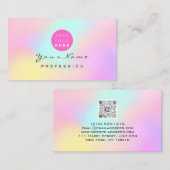 ロゴメイクアップアーティストヘア爪、 ネイルショップQR抽象芸術 名刺 (正面/裏面)