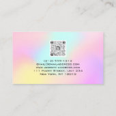 ロゴメイクアップアーティストヘア爪、 ネイルショップQR抽象芸術 名刺 (裏面)