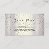 ロゴメイクアップアーティストヘア爪、 ネイルスモーキーシルバーグレー 名刺 (裏面)