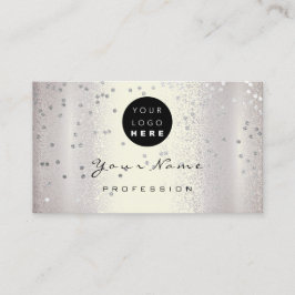 ロゴメイクアップアーティストヘア爪、 ネイルスモーキーシルバーグレー 名刺