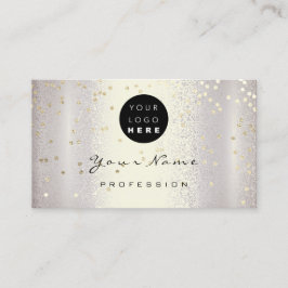 ロゴメイクアップアーティストヘア爪、 ネイルスモーキーシルバー金ゴールド 名刺