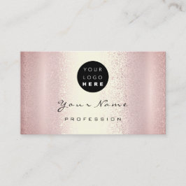 ロゴメイクアップアーティストヘア爪、 ネイルバラピンクモダン 名刺