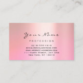 ロゴメイクアップアーティストヘア爪、 ネイルバラピンク気に 名刺 (裏面)