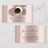 ロゴメイクアップアーティストヘア爪、 ネイルフローラバラ抽象芸術 名刺 (正面/裏面)