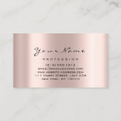 ロゴメイクアップアーティストヘア爪、 ネイルフローラバラ抽象芸術 名刺 (裏面)