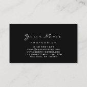 ロゴメイクアップアーティストヘア爪、 ネイルフローラ金ゴールドブラック 名刺 (裏面)