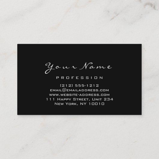 ロゴメイクアップアーティストヘア爪、 ネイルフローラ金ゴールドブラック 名刺 (裏面)