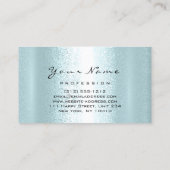 ロゴメイクアップアーティストヘア爪、 ネイルプロフェッショナルブルー 名刺 (裏面)