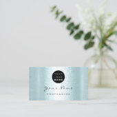 ロゴメイクアップアーティストヘア爪、 ネイルプロフェッショナルブルー 名刺 (スタンド正面)