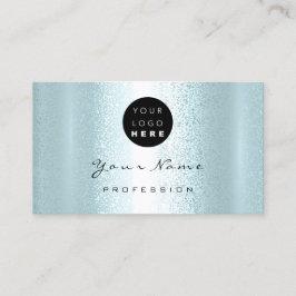 ロゴメイクアップアーティストヘア爪、 ネイルプロフェッショナルブルー 名刺