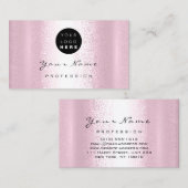 ロゴメイクアップアーティストヘア爪、 ネイルプロフェッショナル赤面 名刺 (正面/裏面)