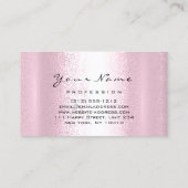 ロゴメイクアップアーティストヘア爪、 ネイルプロフェッショナル赤面 名刺 (裏面)