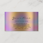 ロゴメイクアップアーティストヘア爪、 ネイル抽象芸術自筆証書 名刺 (裏面)