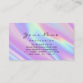 ロゴメイクアップアーティストヘア爪、 ネイル抽象芸術 名刺 (裏面)