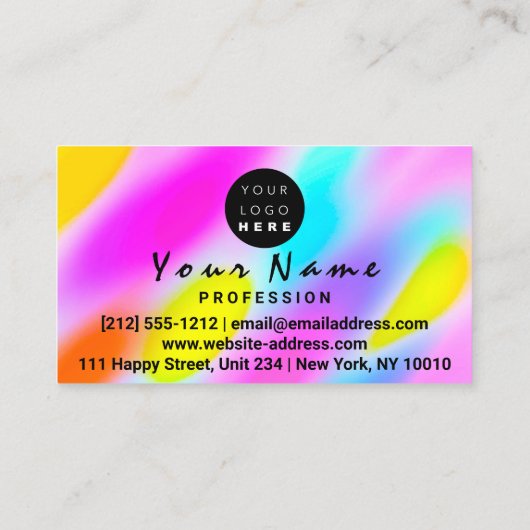 ロゴメイクアップアーティスト爪、 ネイル自筆証筆証筆画 名刺 (裏面)