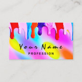 ロゴメイクアップアーティスト爪、 ネイル自筆証筆証筆画 名刺 (正面)