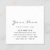 ロゴメイクアップヘア爪、 ネイルフローラパープルブティック スクエア名刺 (裏面)